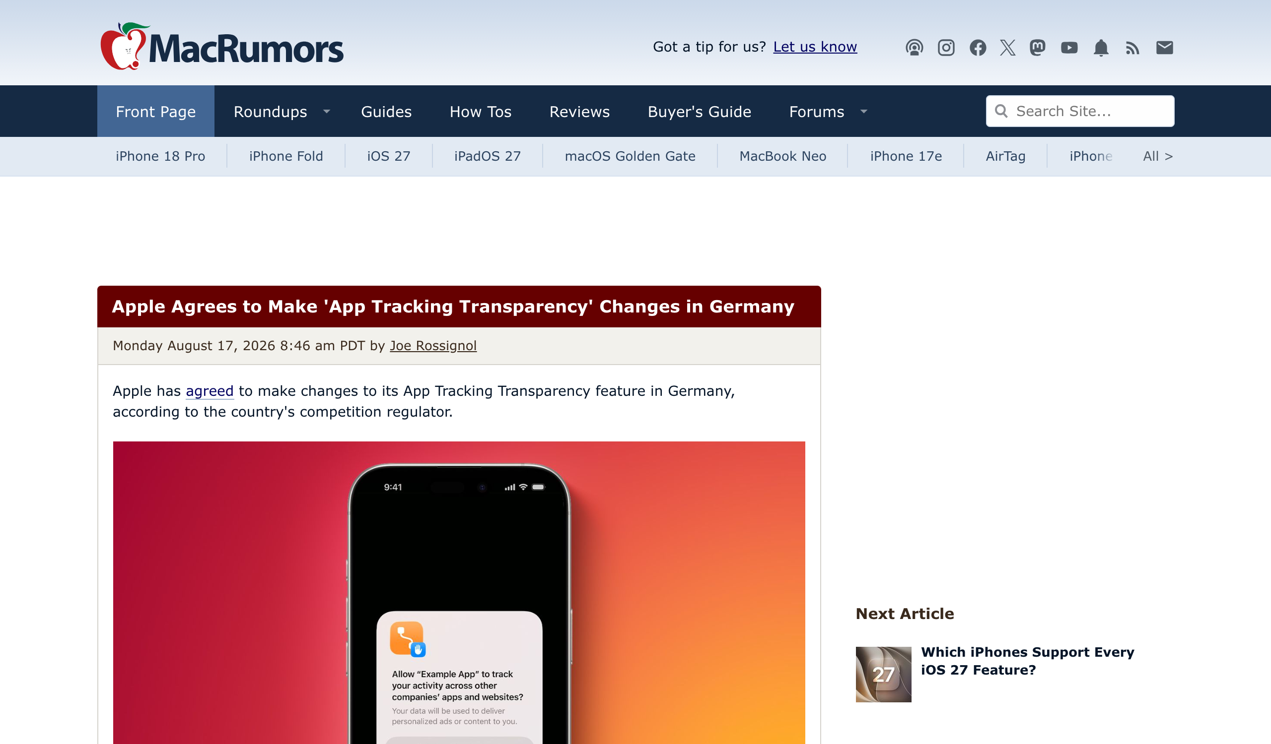 MacRumors 报道