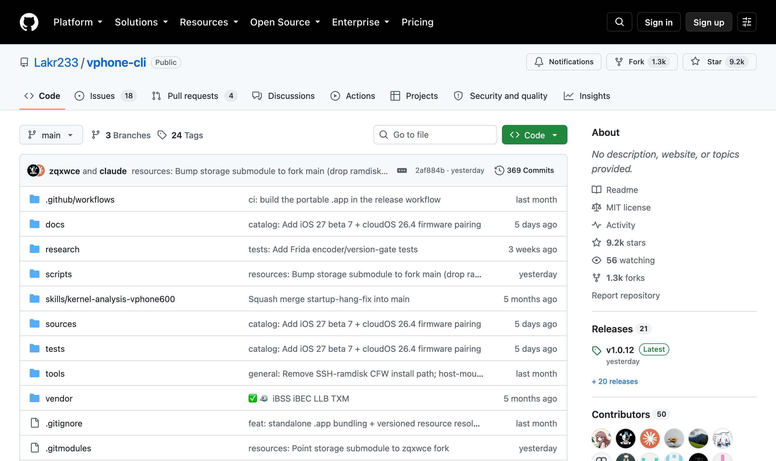 GitHub 仓库,9000+ 星