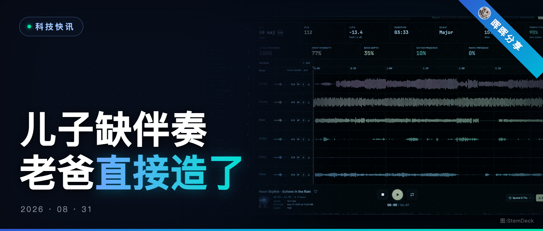 为学贝斯的儿子，他做了个本地AI分轨工具，评论区却吵起 Steam Deck