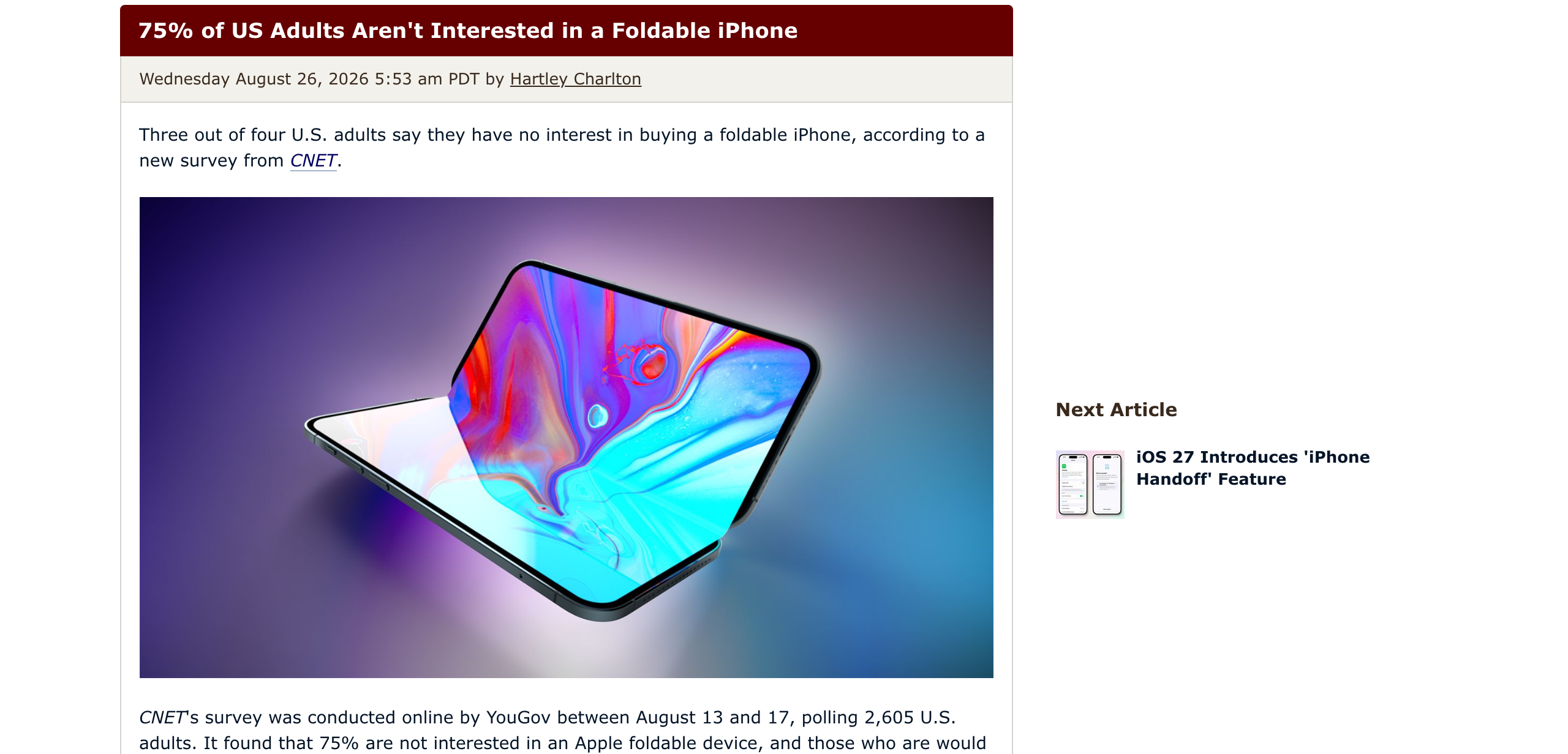 MacRumors 市场调查截图