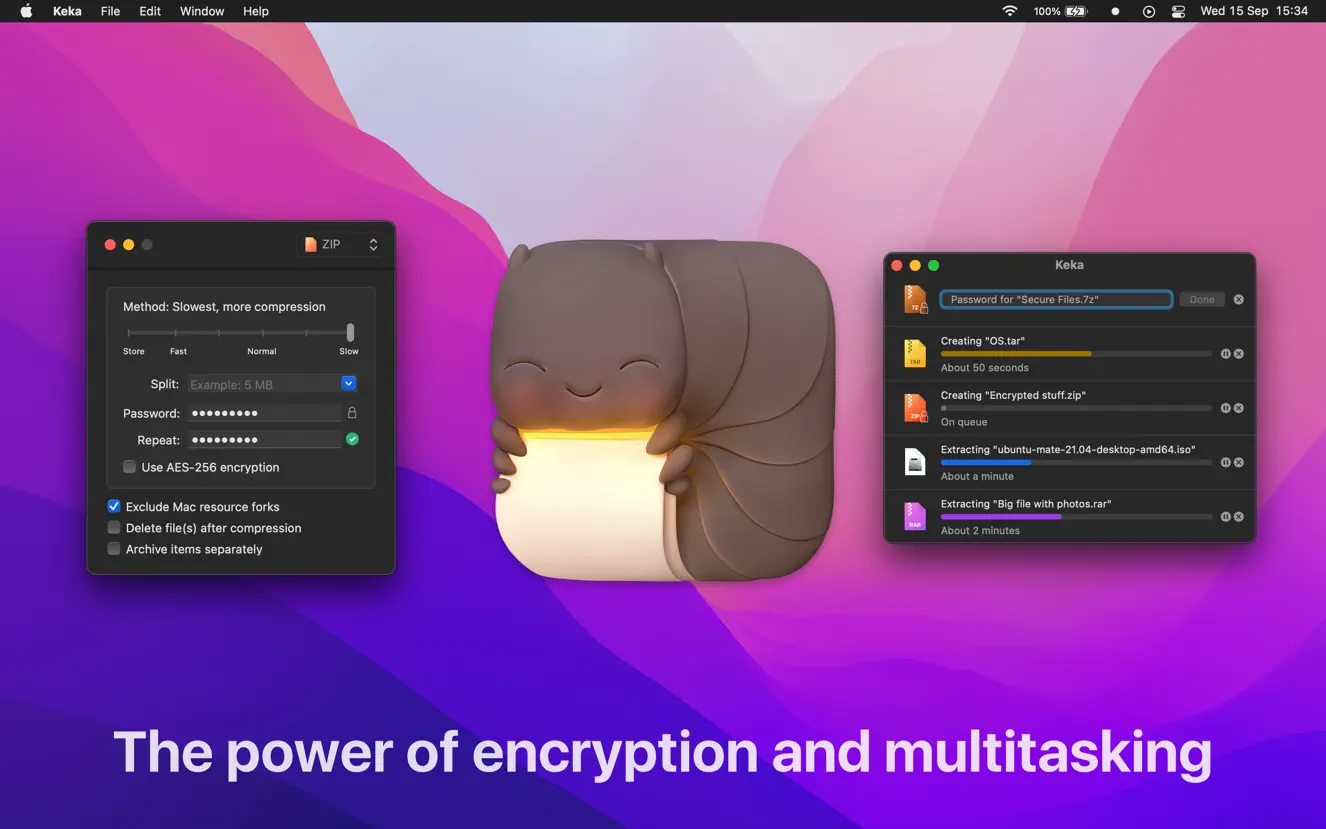 Mac软件“Keka For Mac v1.6.0 压缩文件管理器中文版”