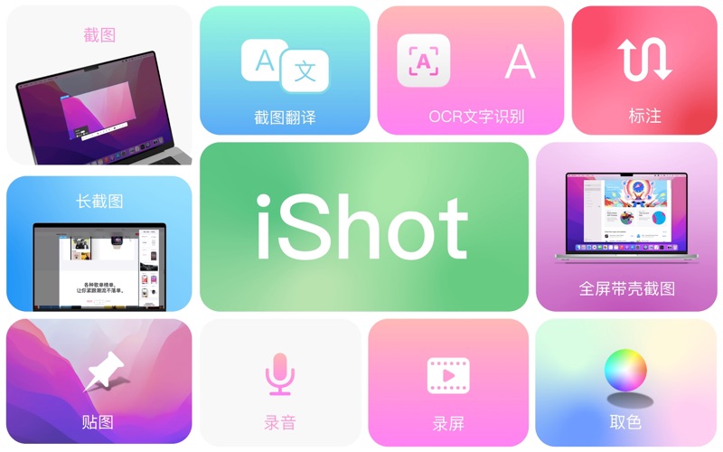 iShot Pro for Mac v2.6.4 截图录屏OCR翻译十合一工具